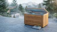 TimberChill Glacier Pro Cedar Cold Plunge — Lifestyle