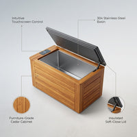 TimberChill Glacier Pro Cedar Cold Plunge — infographic