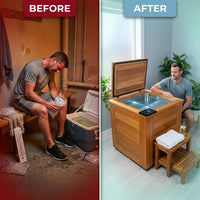TimberChill Glacier Pro Cedar Cold Plunge — Before & After