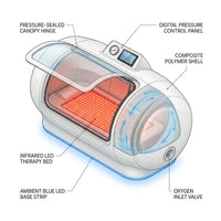 Hyperbaric Oxygen Chamber Engineered for Recovery, Advanced Pressure Control, Blue LED Therapy, Home Wellness — How It Works